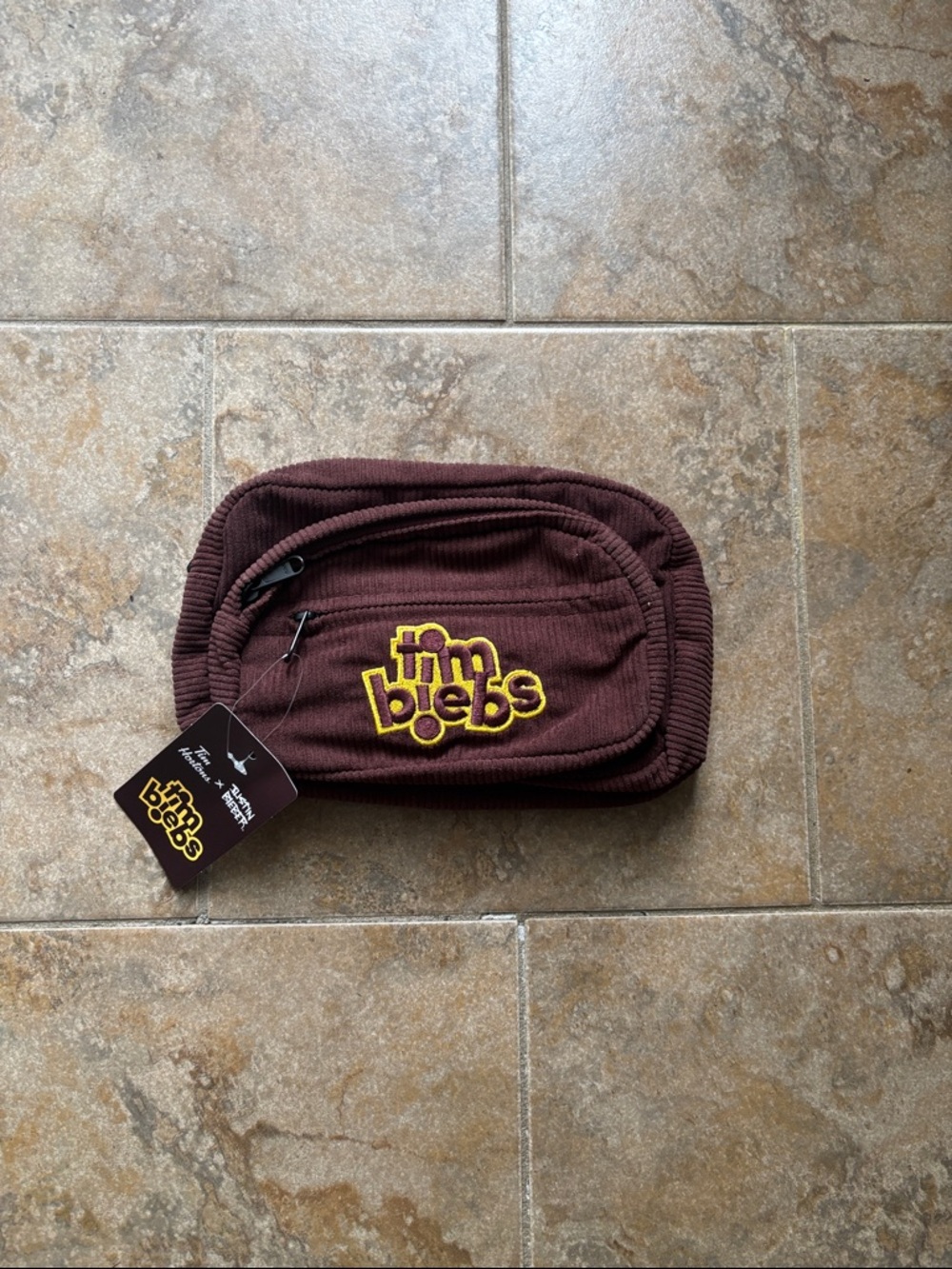 Tim Hortons TimBiebs Brown Corduroy Fanny Pack